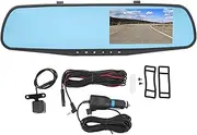 4 3 Inch Mirror Dash Cam 1080P HD Dual Lens Anti Glare Parking Monitor Smart Rearview Mirror Camera Without Memory Card ** (No Memory Card)