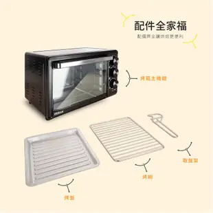 【福利品】HERAN禾聯 20L機械式電烤箱 HEO-20K3
