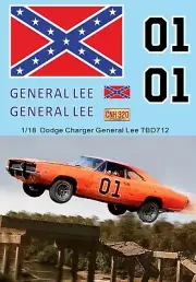 1/18 Decals for General Lee Hazzard Dodge Charger TB Decal TBD712