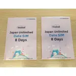 日本8日無限上網SIM卡