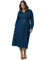 [Indigo Tonic] Amber Chambray Shirt Dress in Denim