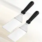 2 Pcs Griddle Spatula Pizza Scraper Turner Kitchen Pancake Spatulas
