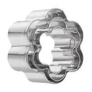 3Pcs Flower Cookie Cutters Set Assorted Sizes Cookie Cutters Biscuit Mould