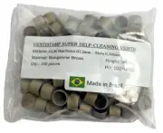 Pack Of 100, RM30H8-12LM, MaxVents 12mm, Manganese Brass, Slots0,30mm, Height8mm