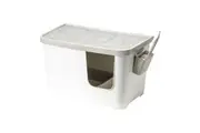 Moderna Casetta Camelia High Wall Cat Litter Box, Soft White