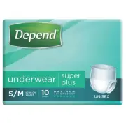 Presale Depend Super Underwear Unisex S/M - Small-Medium Carton(4X12pk)