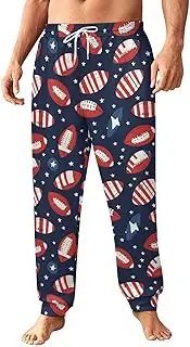 [Generic] Men's Sweatpants, Patriotic Football Design-51, Polyester Joggers, Sweatpants Jogging Pants for Workout Running