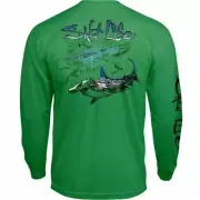 Salt Life Hammerhead Craze Long Sleeve NWT Large Color: Grass Green