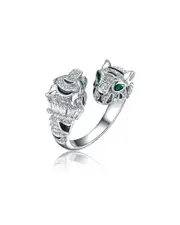 Genevive Rhodium Plated CZ Ring