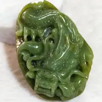 在飛比找蝦皮商城精選優惠-🐉望子成龍🐉天然緬甸玉A貨翡翠-茶黃 精雕 龍/老鼠 現貨實