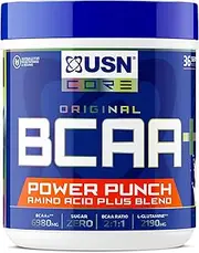 USN BCAA Power Punch, BCAA Powder with Vitamin B6 Intra Workout Amino Drink, Tangerine, 400 g, UN140