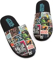 [STAR WARS] Slippers Mens Adults Comic Slip-On Black House Shoes