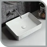 Simplus Bathroom Basin Vanity Sink Ceramic Above Counter Hand Wash Bowl White 510x365x120mm