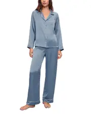 Eberjey Inez Washable Silk Long Pajama Set