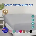 Luxury Extra Deep 2000TC Fitted Sheet Ultra Soft Single/Double/Queen/King