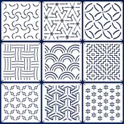 9 Pcs Sashiko Patterns Template 5.1X 5.1 Inch Plastic Sashiko Stencil Geometric