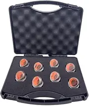 8pcs Monitoring with Magnetic Beads Ball Mini Prism with Magnetic Base for Total Station, Sphere Copper Coated Prism
