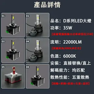 HID大燈 升級超亮LED D1S D2S D2R D4S D1R D3S D5S直插替換 解碼 汽車魚眼大燈 頭燈