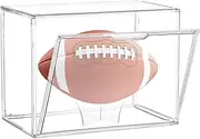 Football Display Case, Acrylic Football Display Case, Football Holder Case with UV Protection, Professional Grade Stackable Football Display Box Full Size (1PC)