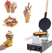 LHQYA 1400W Bubble Waffle Maker Iron Egg Waffles Maker Machine Temperature Range 50-250℃/Time Time 5 Minutes/Easy Cleaning for Restaurants