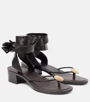 [The Row] The Row Cord leather thong sandals AU 9 brown