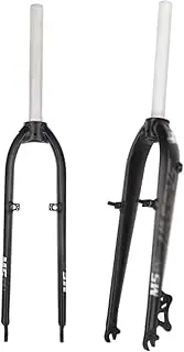 26/27.5" Mountain Bike Rigid Fork 1-1/8" Threadless Straight Tube Bike Front Forks Ultralight Aluminum Alloy Disc/V Brake 100mm QR Bike Rigid Fork
