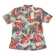 Tommy Bahama Mens Calaveras Fronds Camp Button Down Shirt Multicolor M