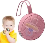 Travel Pacifier Storage Bag,Silicone Organizer Bag for Baby Pacifier - Multi-Functional Pacifier Storage Container Box for Traveling, Walking, Camping