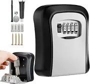 Key Safe - Password Key Box - Wall Mounted-Key Lock Box - Secure Keys Storage Organizer | Heavy Duty Lockable Security-Box, Weather Resistant Holder For Home Office Garage Entryway Property Protection