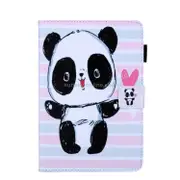 Striped Panda Pattern Horizontal Flip Leather Case For Ipad Mini 2019 and 4 and 3 and 2 and 1 With Holder and Card Slot and Sleep / Wake-Up Function