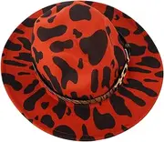 [Holibanna] Jazz Top Hat Bonnets Hats Caps Headband Bandanas Straw Hat Jazz Decor Hat Ladies Cap Party Performance Hat Party Fedora Hat Retro Hat Party Cap Jazz Hat Party Hat Woolen Red