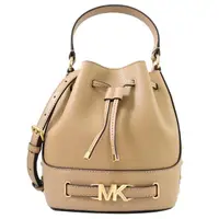 在飛比找momo購物網優惠-【Michael Kors】新版金屬MK LOGO鉚釘滾邊手