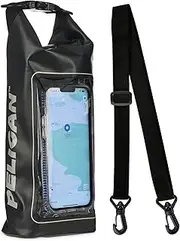 Pelican Marine IP68 Waterproof Dry Bag 2L - Roll Top Waterproof Backpack w/Phone Case/Pouch - Boating & Kayak Accessories - Essentials for Camping Swimming Beach Fishing Rafting Travel