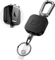 ELV Retractable ID Badge Holder: Heavy Duty Metal Retractable Keychain Badge