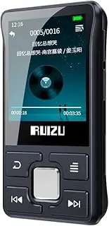 zolyet X55 Clip Sport MP3 Player 8GB with Screen Support TF Card,FM,Recording,E-Book,Clock,Pedometer Music Player Black