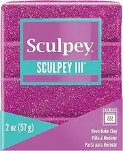 Sculpey Polymer Clay 2OZ Viol GLTTR, Violet Glitter