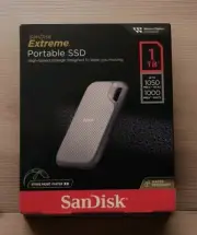 SanDisk Extreme Portable SSD 1TB Hard Drive SDSSDE51-1T00-AW25 Gray NEW BOXDAM