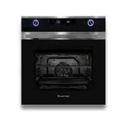 Kleenmaid 60cm 82L Black Krystal Glass And Stainless Steel Built-In Multifunction Oven