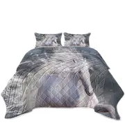 Stardust Magical Wild White Horse Coverlet