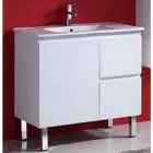 ROMA 900 X 460 X 860mm Finger Pull Slim CERAMIC TOP VANITY UNIT On legs