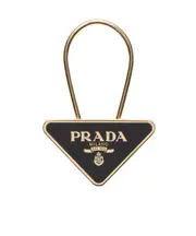 Enameled metal key ring One size Gold/Black