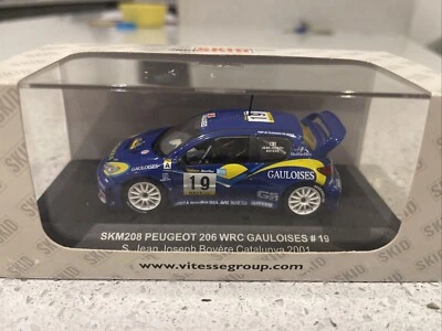 B21 1:43 VITESSE SKID SKM208 PEUGEOT 206 WRC GAULOISES #19 CATALUNYA 2001 MIB