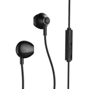 RM-711 Wired Music Earphone Noise Cancelling Fashion HiFi In-Ear Headphone for iPhone Xiaomi BLACK COLOR