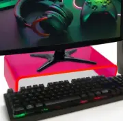 computer monitor stand riser, acrylic, for gaming or office