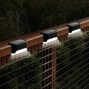 Advwin Solar Deck Lights, 8 Pack Solar Step Lights Waterproof Outdoor Solar Powered Stair Lights, LED LED Fence Lights for Stairs Step Fence Yard Pathway, White Light