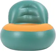 Inflatable Sofa Couch, Camping Inflatable Couch Air with Pump, Portable Chair Air Mattress Blow Up Lounger for Outdoor Indoor Home (Green)