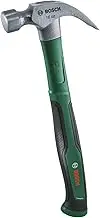 Bosch Claw Hammer 450g / 16oz (Extra-Large Striking Surface; Robust High-Carbon Steel; V-shaped Claw; Comfortable Softgrip Handle with Fibreglass Core; Low Vibration)