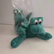 Vintage Sinclair Oil Dinosaur Hand Puppet Plush Stuffed Animal Set Of 2 New