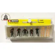 Noch 15021 Firemen in Black Uniform (5) and Ladders (2) Figure Set - OO Gauge