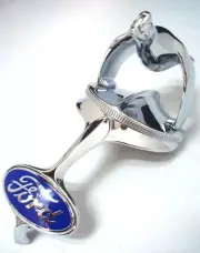 1932 Ford Car Grille Shell Ornament & Quail Radiator Cap + Blue Ford Emblem '32 (for: Ford)